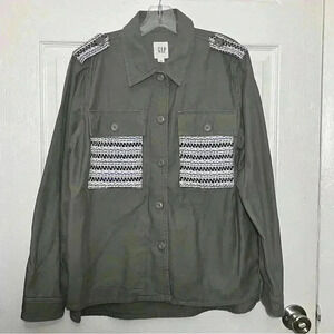 GAP Jacket with Crochet pocket Military style Utility jacket | size large